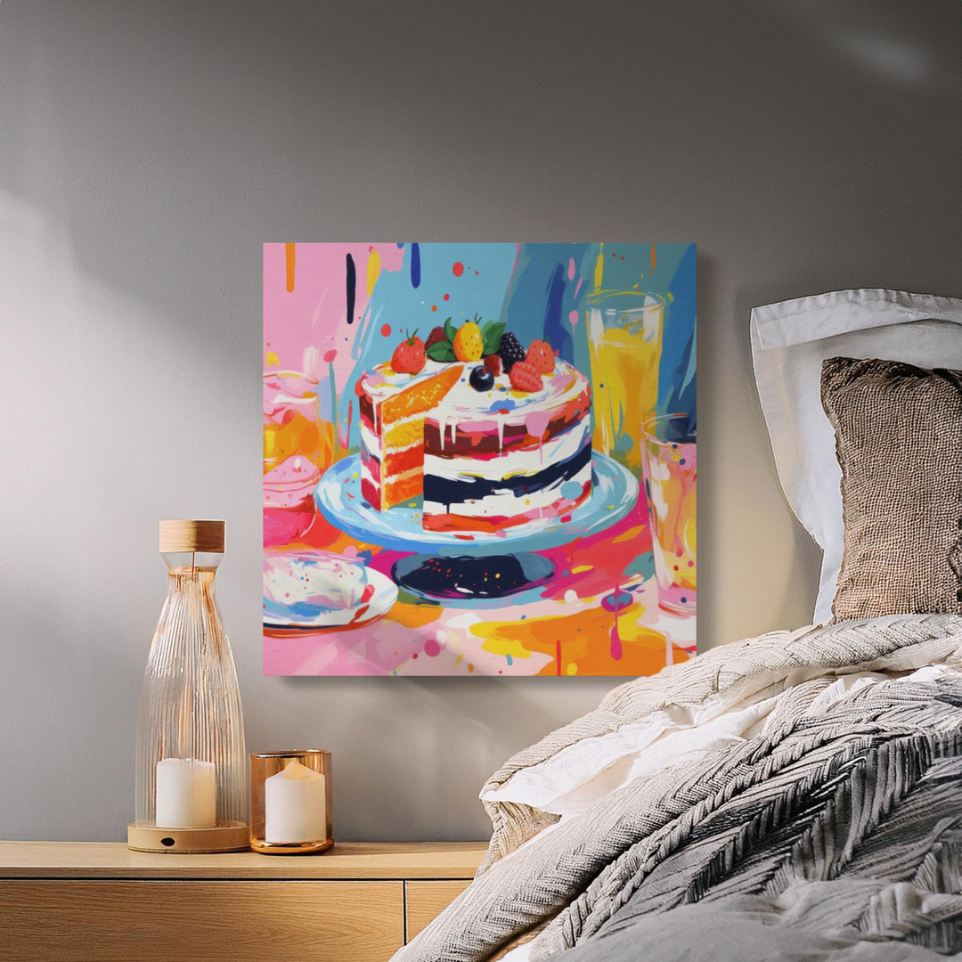 Vibrant Abstract Cake Wall Art