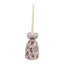 Porte-bougie décoratif en céramique pour décoration de table - Bougeoir de plancher à motif chinois moderne pour tables de salle à manger - brun et blanc