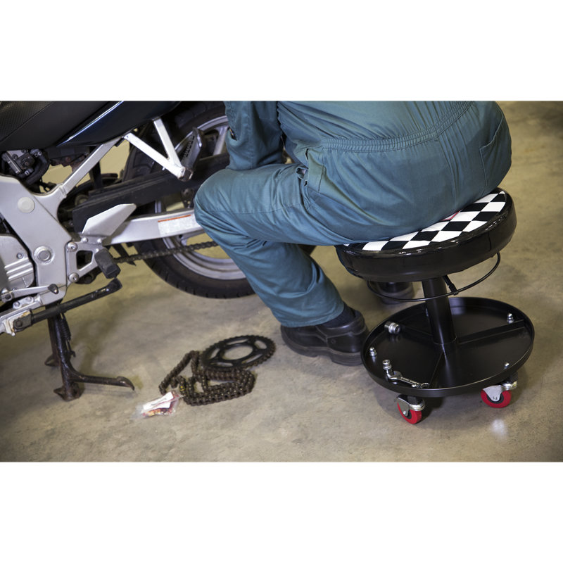 Adjustable Height Industrial Stool
