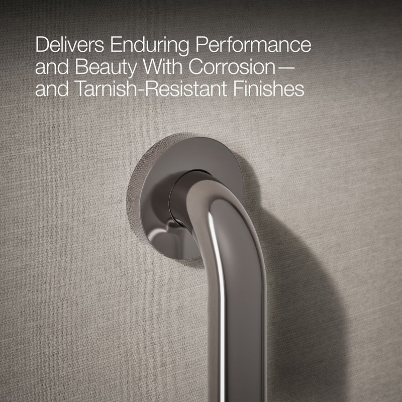 Contemporary Grab Bar, Vibrant Titanium, 24"W