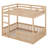 Full Over Full Wood Bunk Bed With Ladder And Guardrails, Solid Wood Bunk Bed Frame For Boys Girls, No Box Spring Needed-2046266553