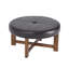 Grand repose-pieds rond, base en similicuir, repose-pieds moderne pour la maison-613328718