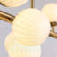 Lustre linéaire moderne en verre bullé à intensité variable 16 lumières Faustena-244532724