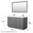 Miranda 60" Freestanding Double Bathroom Vanity with Quartz Top with 58" Mirror-98159778-98159781-98168280