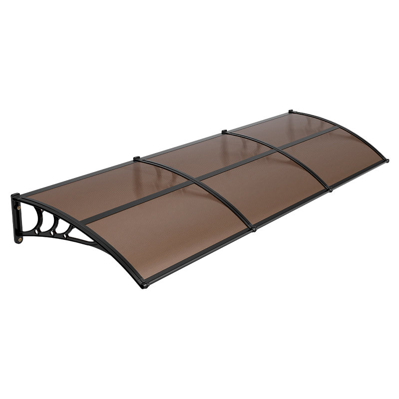 Awnings for Door Entrance, 38 x 117 in, Exterior Front Door Window Awnings with Drainage & ABS Bracket, Rain Snow Sun Protection, Overhang Polycarbonate Door Canopy for Porch Patio