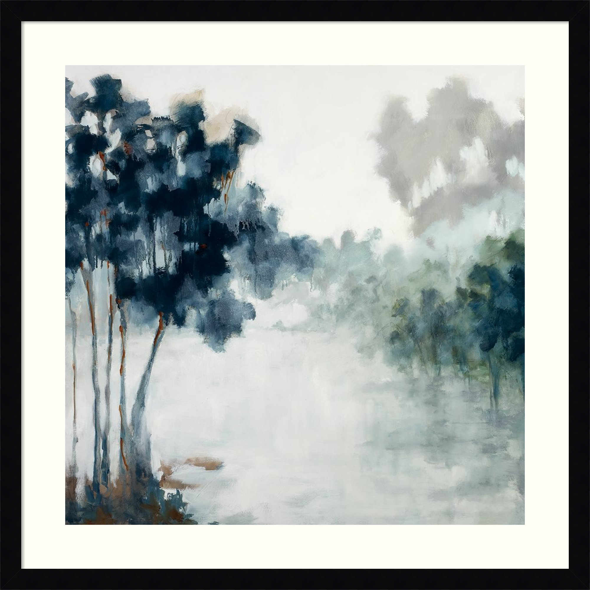 Soft Winter Light by Jacqueline Ellens, Black Framed Paper, 25" H x 25" W