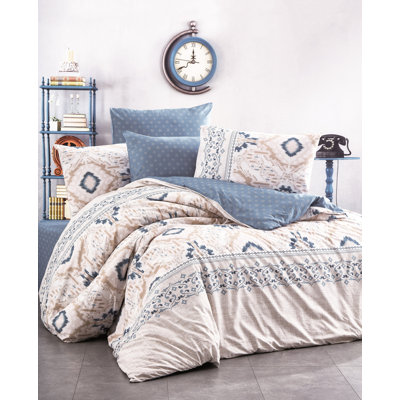 Cotton Geometric Shapes Duvet Cover