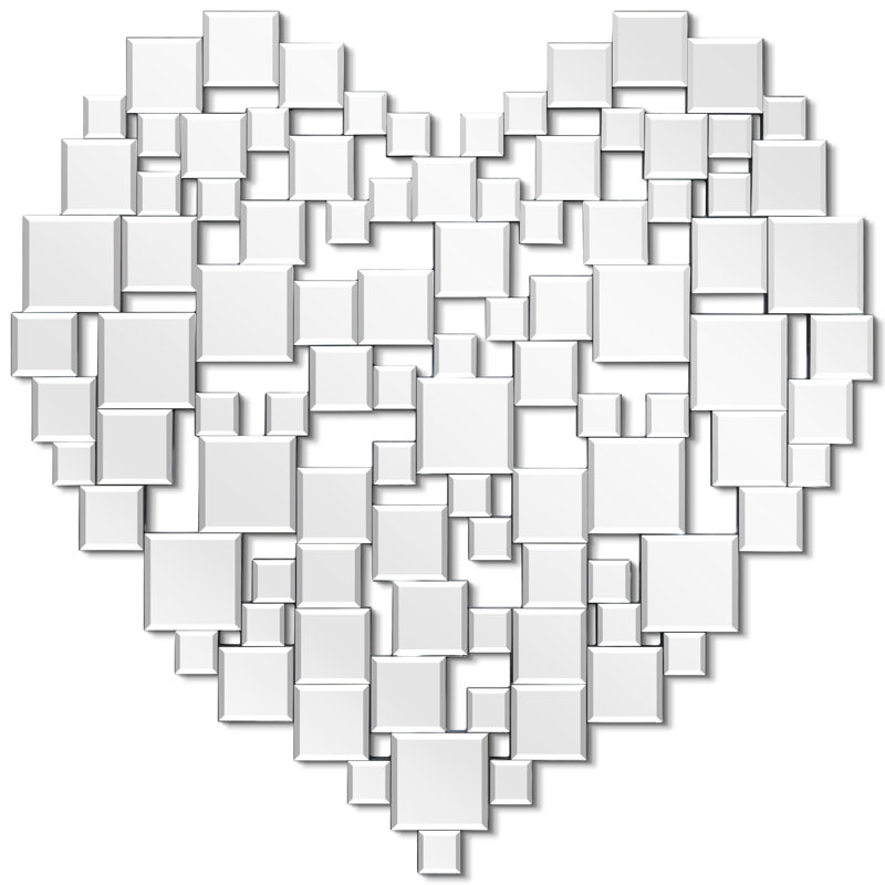 Tesselation Heart-Shaped Wall Mirror