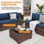 Ceilia Wicker 6 - Person Modular Patio Conversation Set with Cushions-1299280136