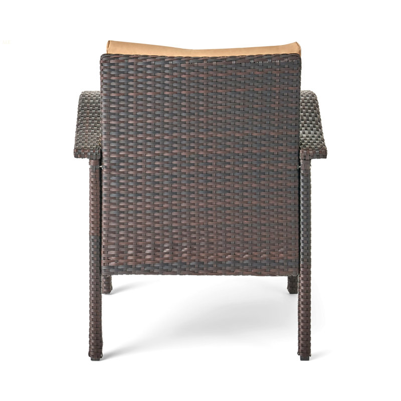 Ensemble d'osier en polyéthylène 4 pièces (KD) pour patio, terrasse et cour arrière