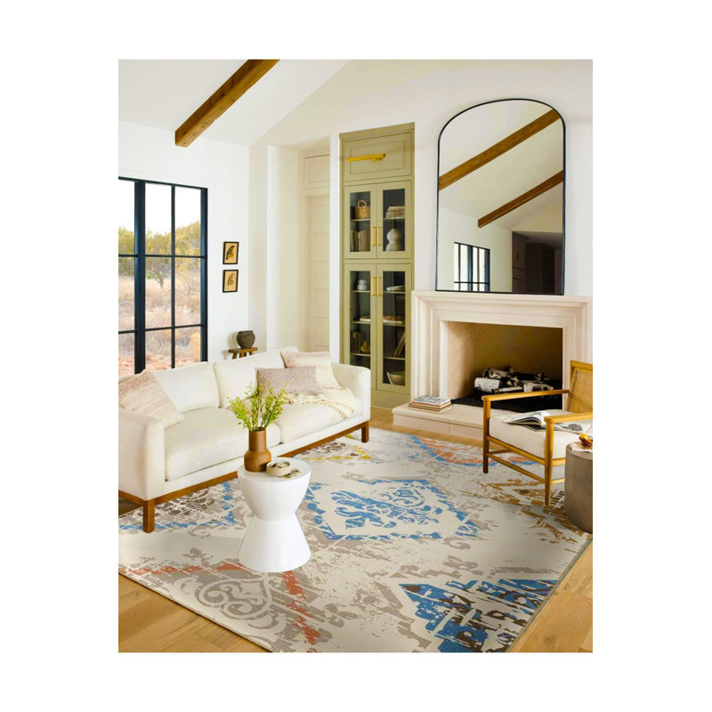 Tapis décoratif lavable à thème YellowDiamond, Sous-tapis carré 3 pi 3 po inclus