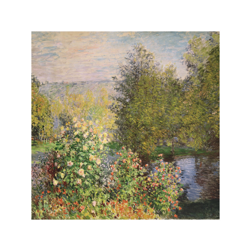 A Corner Of The Garden At Montgeron, 1876-7 by Claude Monet - Wrapped Canvas Painting, 66.04 cm H x 66.04 cm W x 1.91 cm D