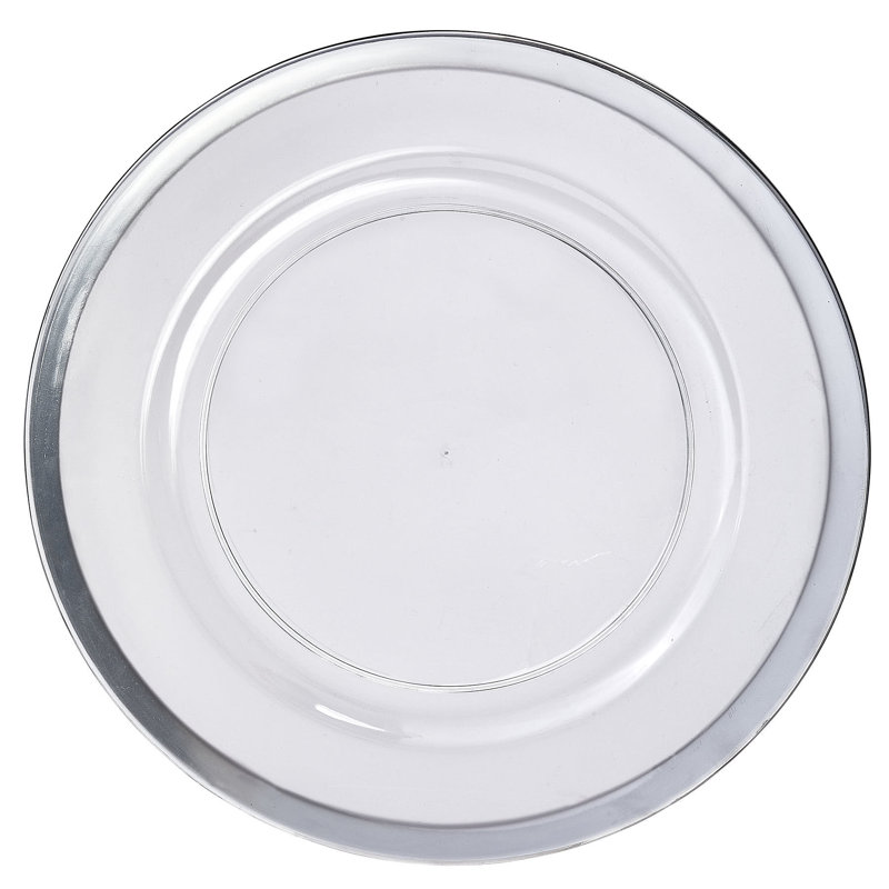 Melamine No Pattern Charger, Silver