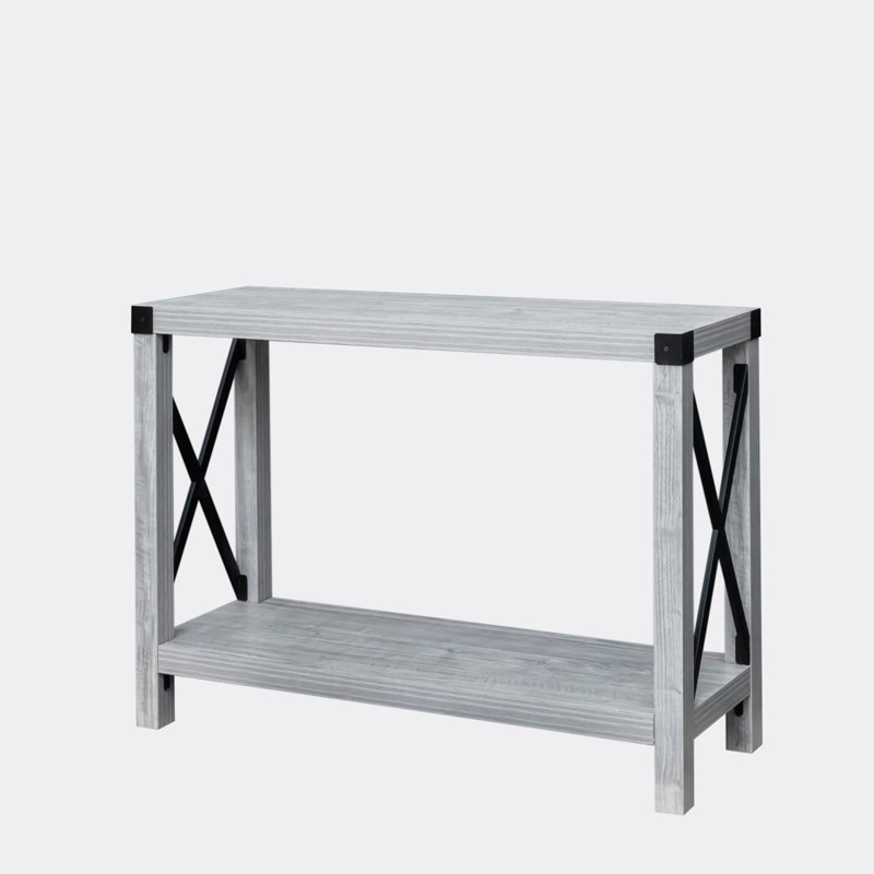 Table d'entrée avec tablette ouverte Larenda, Gris