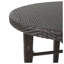 Table de bar ronde en rotin, finition brune multi, l 33,75 po x H 41 po, meubles de patio avec cadre en fer