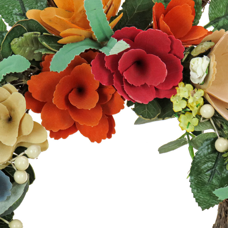 Couronne à oreilles florales 17 po The Holiday Aisle®