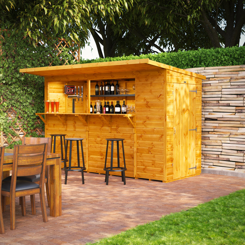 Powersheds 10 x 4ft Timber Tongue & Groove Pub Shed