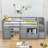 Jakaleb Twin 1 Drawer Wood Loft Bed with Shelf-2044738601