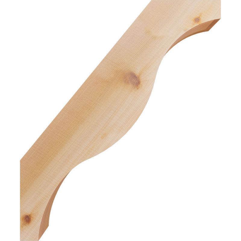 Funston Knee Brace, Western Red Cedar, Smooth, 24" H x 3.5" W x 20" D