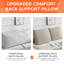 Beige Rectangular Lumbar Cushion