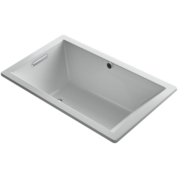 Underscore 60" x 36" Acrylic Drop-In or Undermount Soaking Bathtub with Integral Lumbar Support
