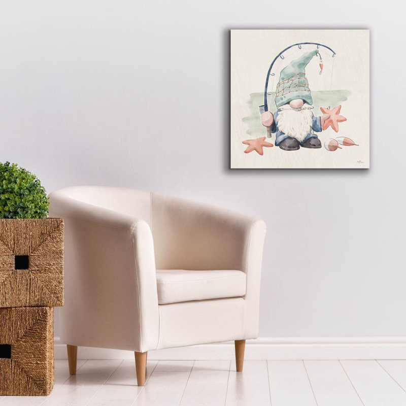 Epic Graffiti 'Beach Gnomes 1' by Janelle Penner Canvas Wall Art, 26" H x 26" W x 1.5" D