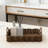 Scalloped Edge Woven Serving Tray With Handles, Decorative Rectangle Coffee Table Tray, Rustic Farmhouse And Coastal Style Wicker Tray For Entryway, Kitchen, And Living Room-764929303