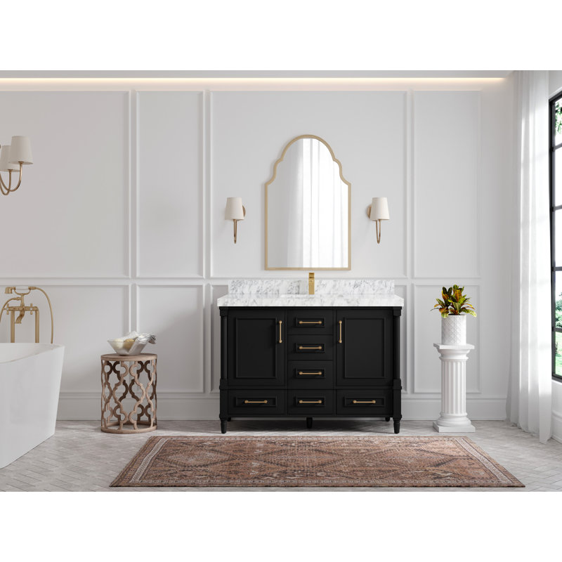 Ensemble de meuble-lavabo simple 48 po Aberdeen, Marbre de Carrare