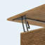 Table basse carrée en rotin avec rangement réglable, table basse naturelle rétro avec corde en chanvre