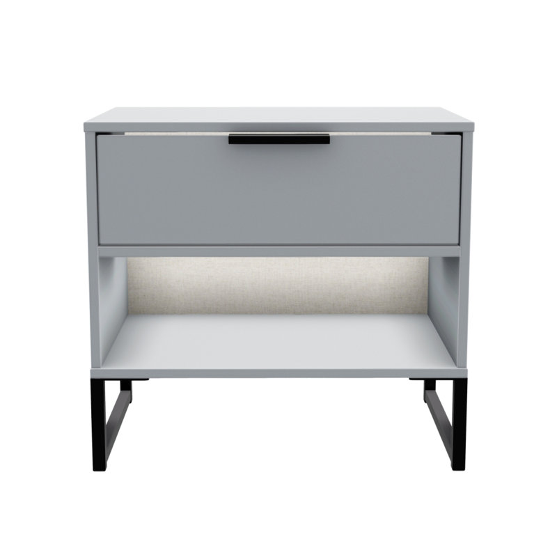 Fully Assembled Forh 1 - Drawer Nightstand, Dust Grey