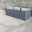 Deep Root Planters, Galvanized Metal 70.9in Modern Raised Bed For Home
