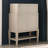 Light-grey Solid Wood Accent Cabinet