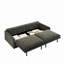 Canapé-lit convertible 4 places - tissu chenille, siège profond, canapé Cloud avec rangement, port USB et oreiller 2-en-1, canapé-lit pour salon, appartement, chambre à coucher-1369457686