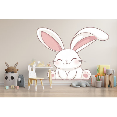 Adhésif décoratif mignon lapin chambre de bébé lapin art mural chambre de bébé autocollant lapin chambre d'enfant murale 227Mv