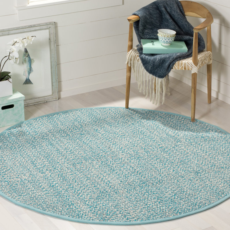 Tapis abstrait en coton tissé à la main Alberta, Carré 6 pi