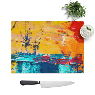 Tempered Glass Art Painting Vol.124 Chopping Board
