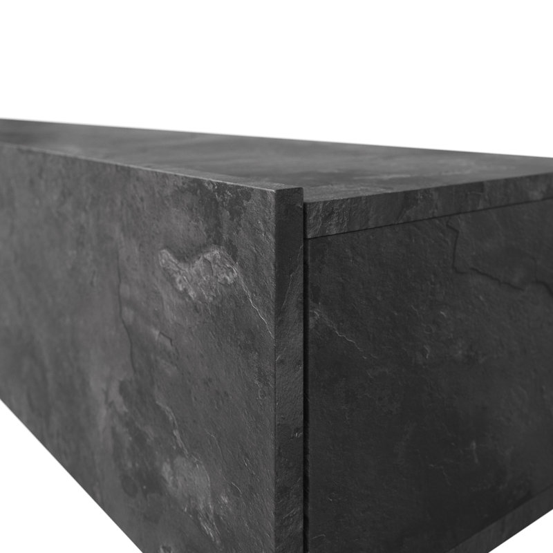 Carlotta Unfinished Entertainment Centre for TVs up to 78", Dark Grey Marble