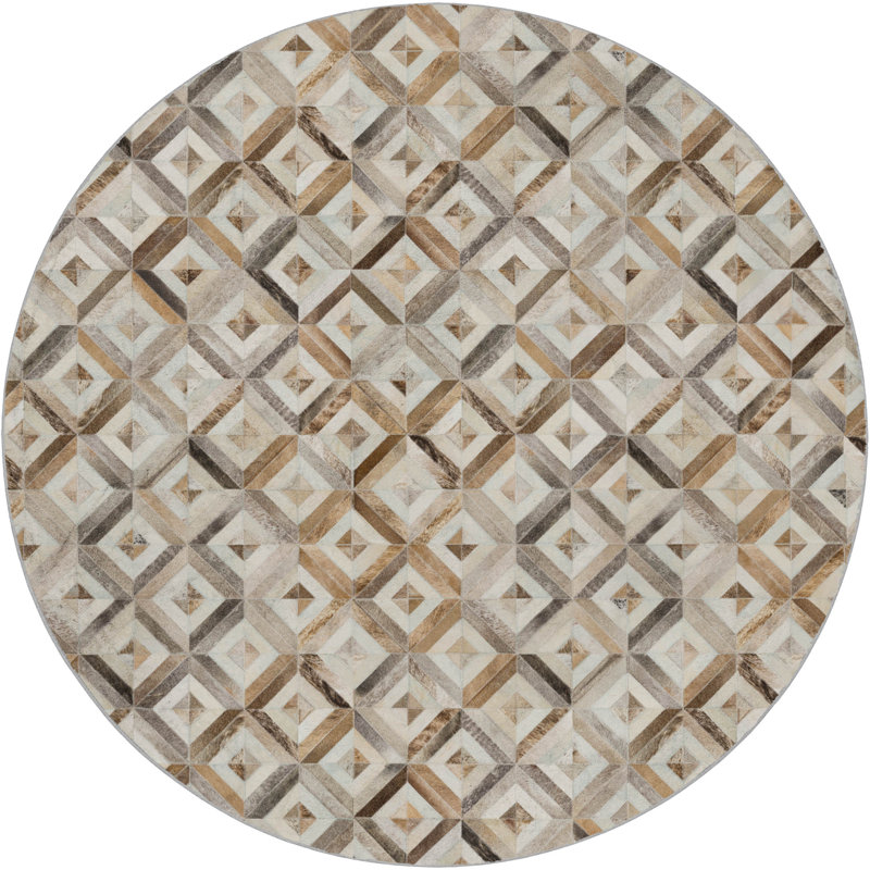 Premium Machine Washable Dream Shag ADS102 Diamonds Rug, 8' Round