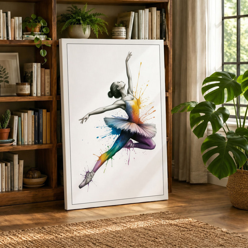 Dancer in Motion Modern - Wrapped Canvas, 18x12 - 45.7 x 30.5 cm, Sage Border
