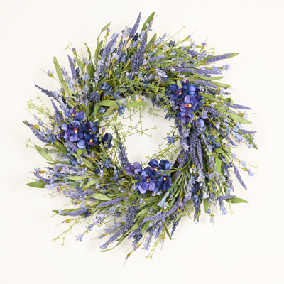 Couronne de fleurs artificielles 22 "en grappe de baies en grappe