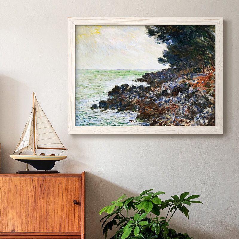 Cap Martin, 1884 02, peinture sur toile encadrée, Blanc, H 28 po x l 42 po x P 1,5 po