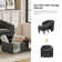 Yeomans Modern Upholstered Versatile Barrel Chair with Removable Leg Storage Ottoman