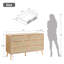 Meuble télé 47 po à 6 tiroirs avec commode rétro Boho-2087303262