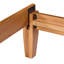 Cadre de lit plateforme moderne Bilal 40,6 cm (16 po) de hauteur en bois massif, assemblage à tenon et mortaise, montage sans outil, jaune-brun-30790208-30790209