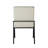 Jahmali Black Finish Metal Ivory Fabric Dining Chair