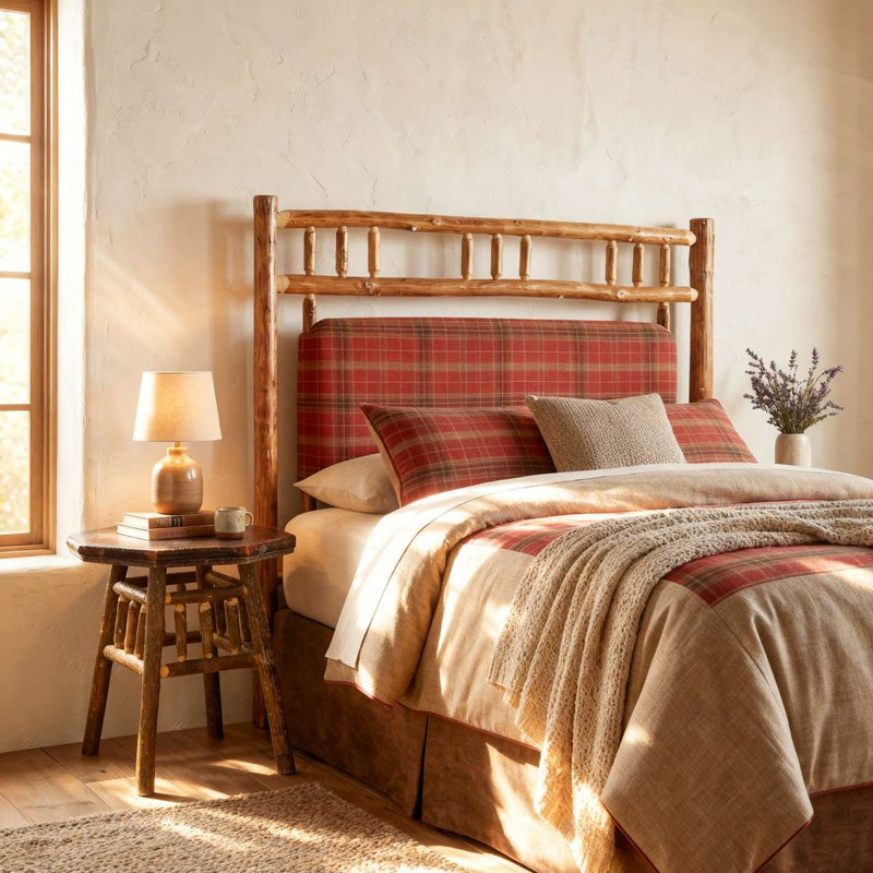  Tête de lit tapissier Hickory, Standard Leather, King