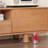 Log style simple solid wood TV cabinet