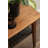Rectangle Wood and Leather Side Table