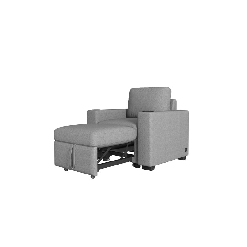 Canapé-lit simple 35,4 po, Gris