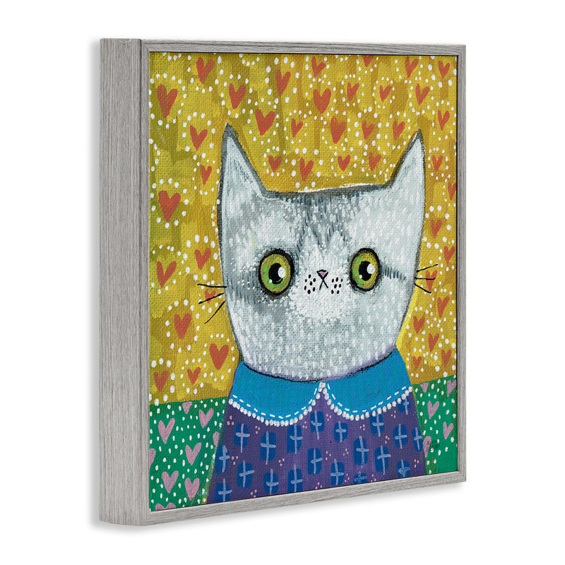Chaton avec des motifs amusants, art giclée par Melissa Averinos, H 12 po x l 12 po, Estampe numérique Farmhouse